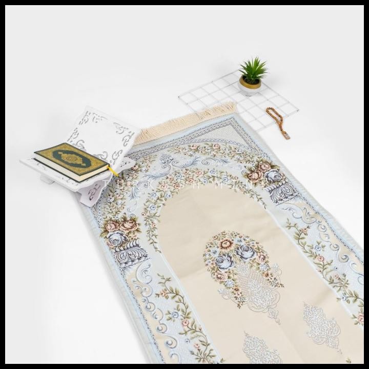 Terlaris Sajadah Import Turki Satin Bordir/Sajadah Turki Tebal Mewah Mahar Best Seller