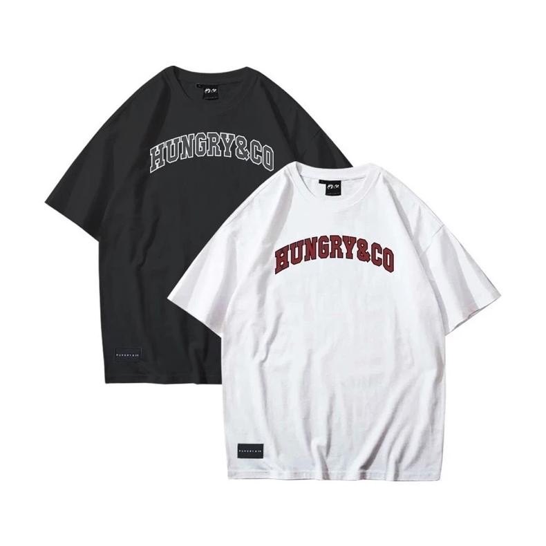 Promo T-Shirt Kaos Hungry&Co Melengkung Unisex