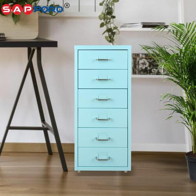 Sapporo Alzey - Lemari Kantor | Lemari Besi Portable 6 Laci Co