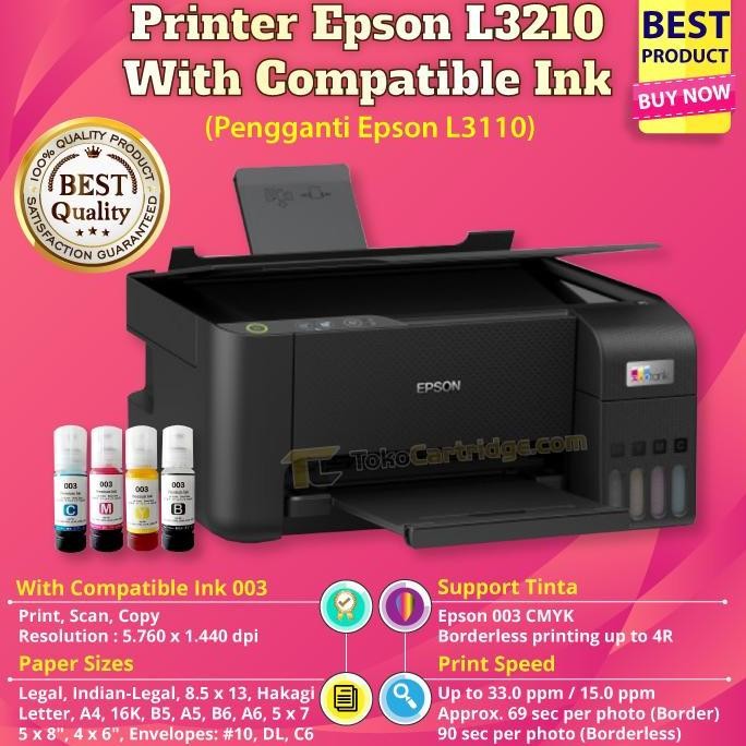 Printer Epson L3210 Pengganti Dari L3110 New Baru Resmi New Stok