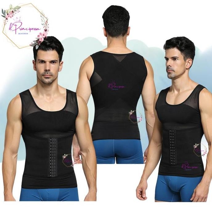 MS041 MEN BODY SHAPING - KAOS DALAM PRIA - KORSET PRIA - KORSET COWOK