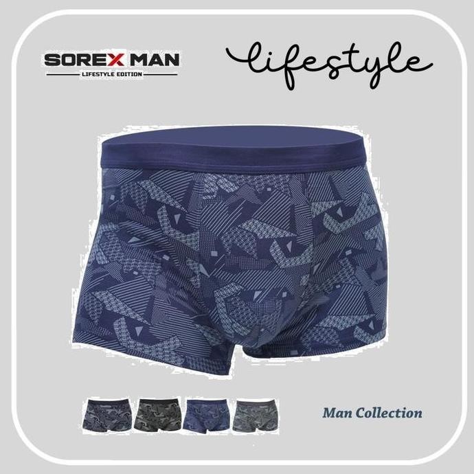 CELANA DALAM BOXER PRIA SOREX MAN KATUN MOTIF 2PCS