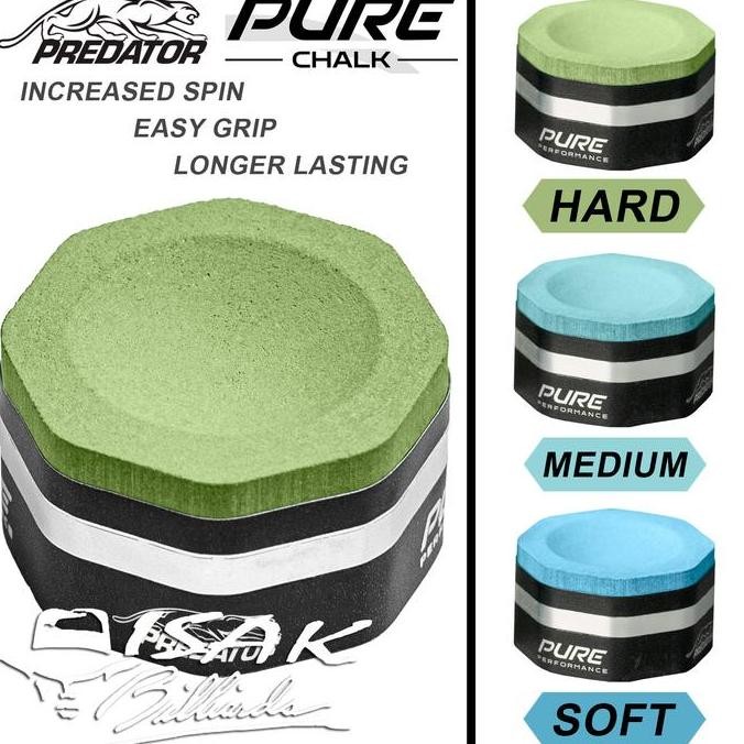 

HARGA DISC - Predator Pure Chalk - Hard Medium Soft Billiard Chalks Kapur Biliar
