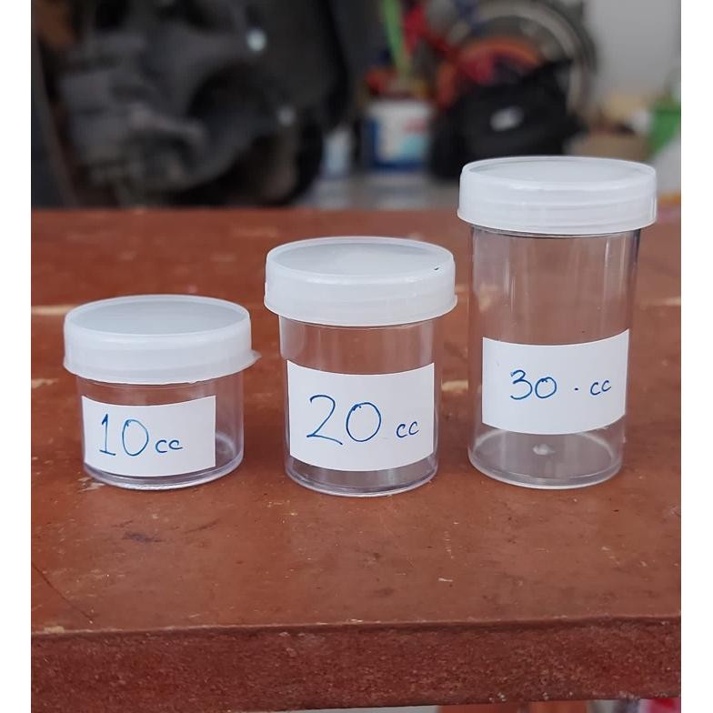 Promo 6.6 isi 100 - Pot Jar Wadah Plastik kosong Urine Urin Obat Kapsul kosmetik Slime Glitter manik