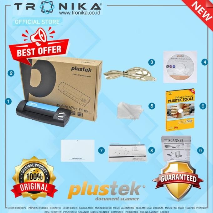 Scanner Dokumen Mobile Plustek Mobileoffice S602 New Stok