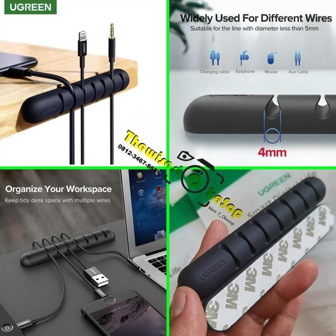 

HARGA DISKON UGREEN 50320 7slt Desk Cable Organizer Management Gantungan kabel clip