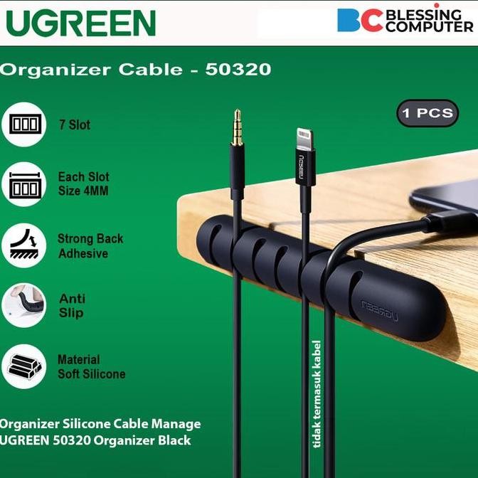 

MURAH Organizer Silicone Cable Manage UGREEN 50320 Organizer Black
