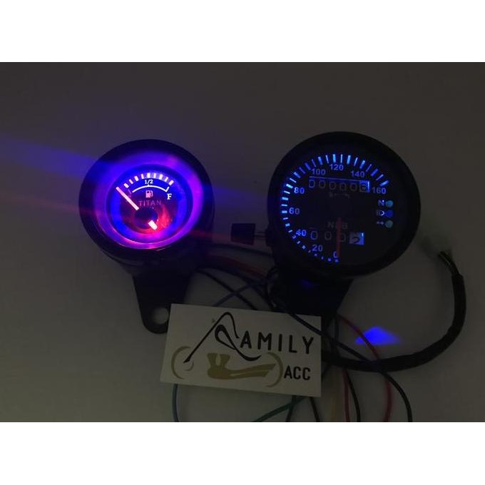 Speedometer Kilometer + Indikator Led Sein plus Amper Bensin Led Jarum