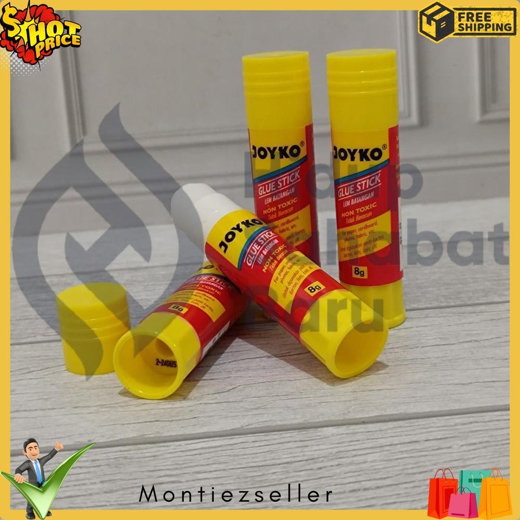 

Selusin ( 12 Biji ) Glue Stick Lem Batangan Lem Stik Lem Putar Joyko Diskon