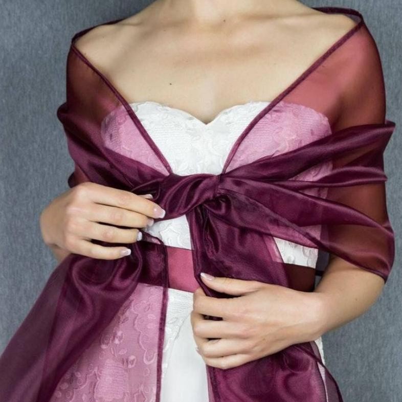 Termurah Shawl Organza Kain Organza Syall Organza Aksesoris Pesta Fs-6