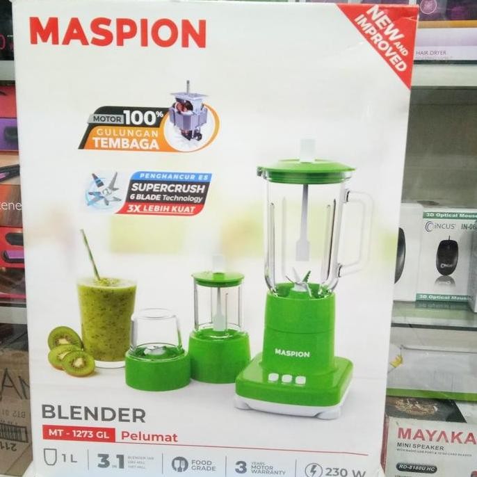 Tersedia blender maspion 3in1 kaca MT1273GL
