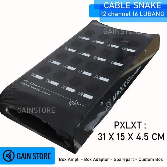 Box Cable Kabel Snake 12 Channel Maxx 16 lubang