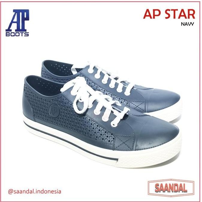 Sepatu Sekolah Kantor Hitam Snekers Kets AP STAR Navy BIRU PUTIH Size 38-42 Pria Wanita Anak Laki-La