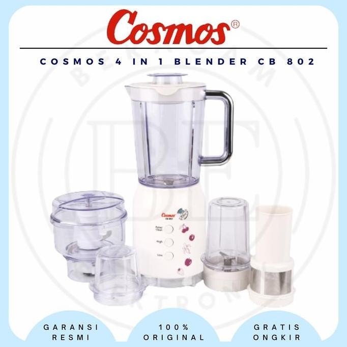 Tersedia Blender Cosmos 4 IN 1 CB 802 Garansi Resmi / Full Set Combo / Blender