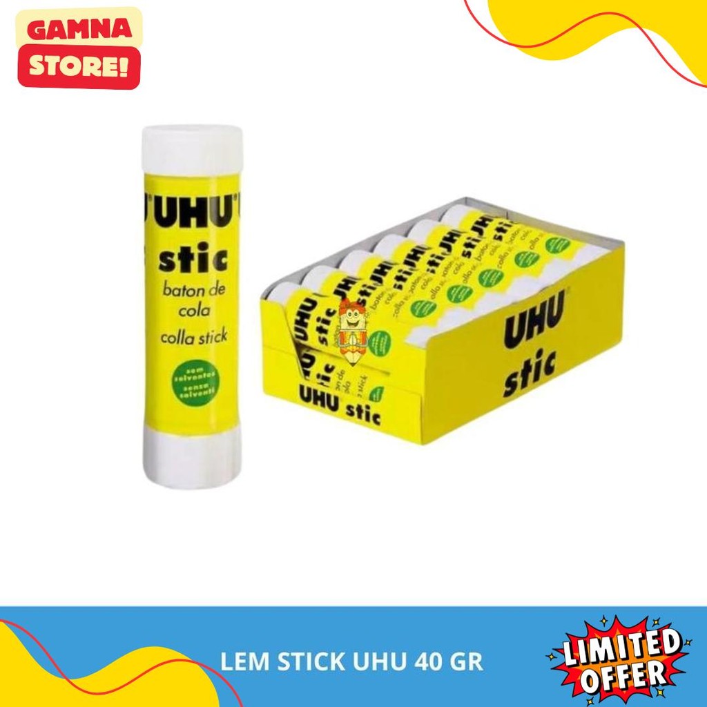 

Lem Stik / Lem Stick / Lem Kertas Uhu Serbaguna 40 Gram Diskon Setengah Harga