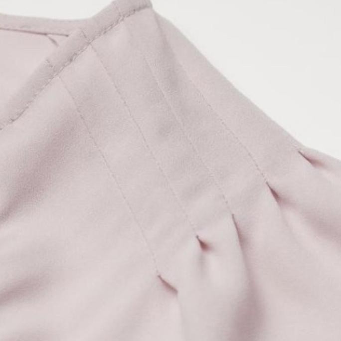 New Arrival  Blouse Hnm Women Basic V Neck Peach Wanita Pink Salem