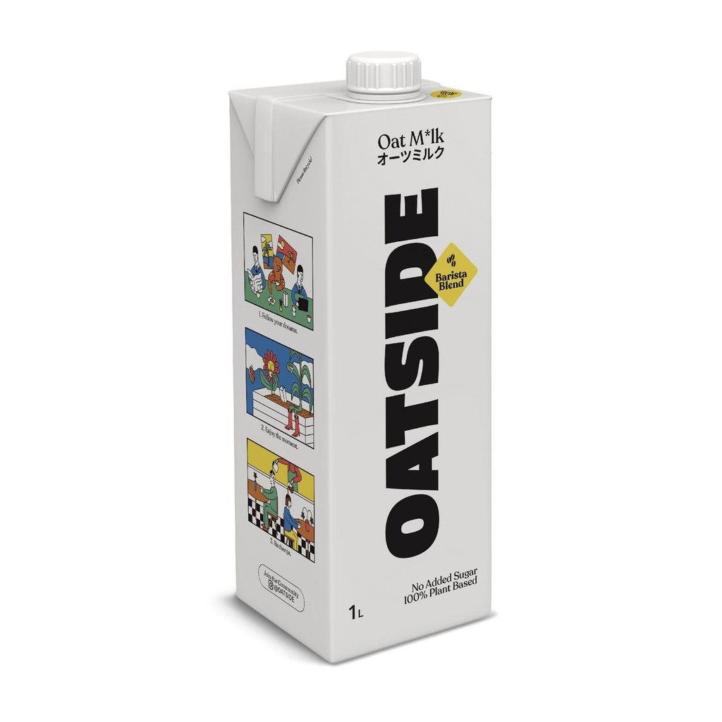 

Oatside Barista Blend Oat Milk 1L - Susu Oat Gandum Best Seller