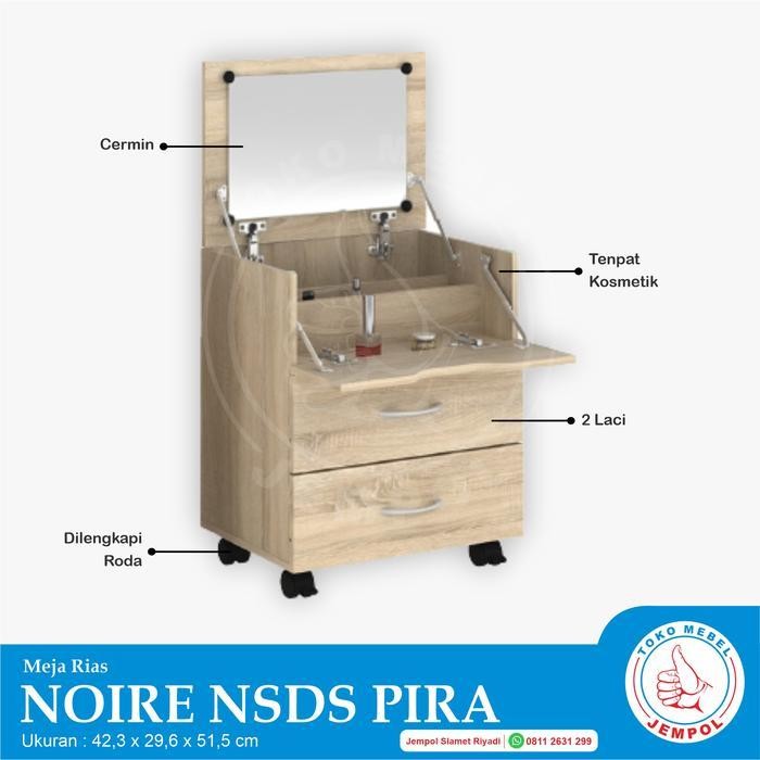 Nakas/Meja Rias Noire Nsds Pira/Bedside Table/Meja Kecil/Mini Dresser Original Dan Terpercaya