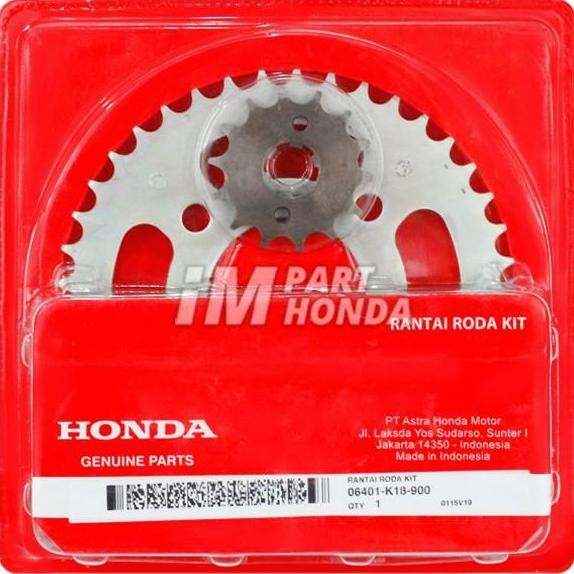 06401-K18-900 Gear Gir Rantai Roda 1 Set Cb150 Verza Megapro Fi
