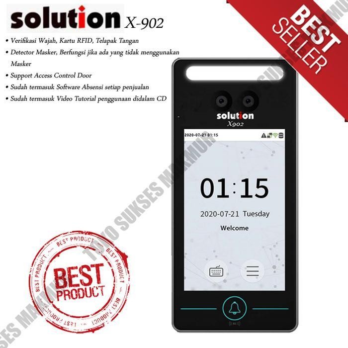 Solution X902 Mesin Absensi Wajah Kartu Rfid Wifi Original Dan Terpercaya