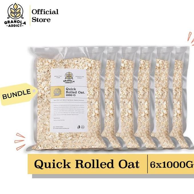 

Granola Addict - Paket Isi 6 Quick / Instant Rolled Oat 1Kg Terbaru