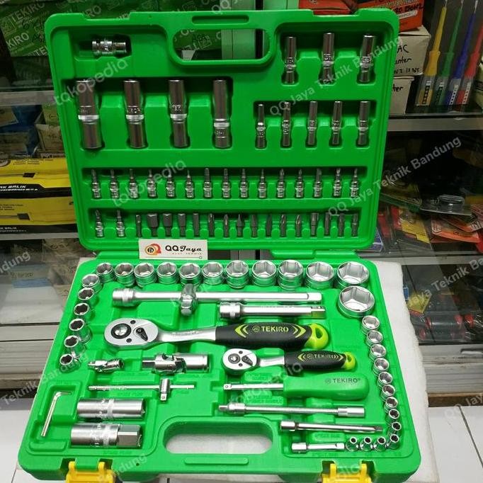 TEKIRO SOCKET SET 94 PC - Kunci sok set 1/4 dan 1/2 inchi