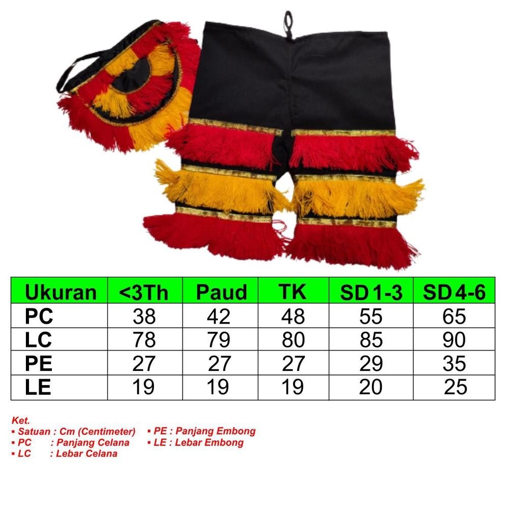 [TERLARIS] Celana Barongan Anak Size 4 (SD)