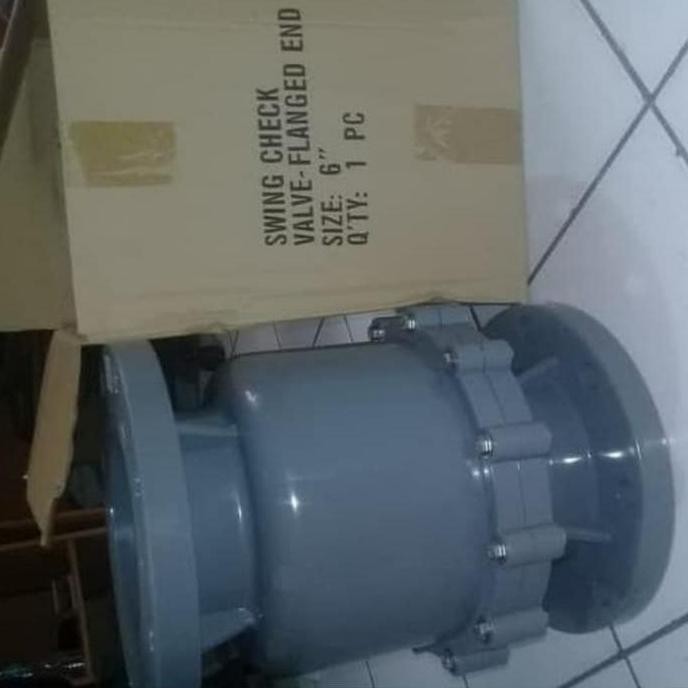 Swing Check Valve Pvc 6 Inch 10 K / Check Valve Pvc Flange Perlengkapan Pertukangan