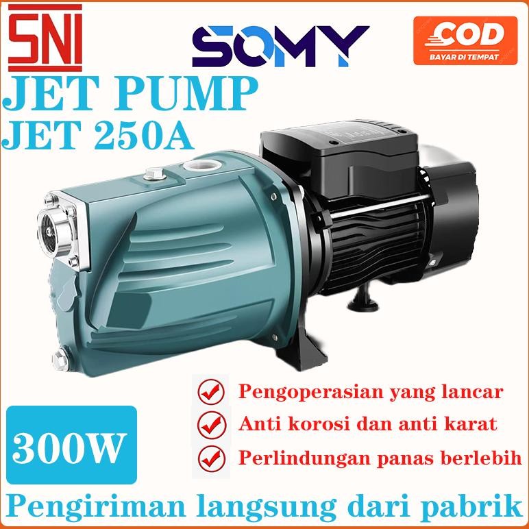 Produk Baru Somy Pompa Air Otomatis Mesin Pompa Air JET-250A Pompa Pendorong Tekanan Air Booster Pum