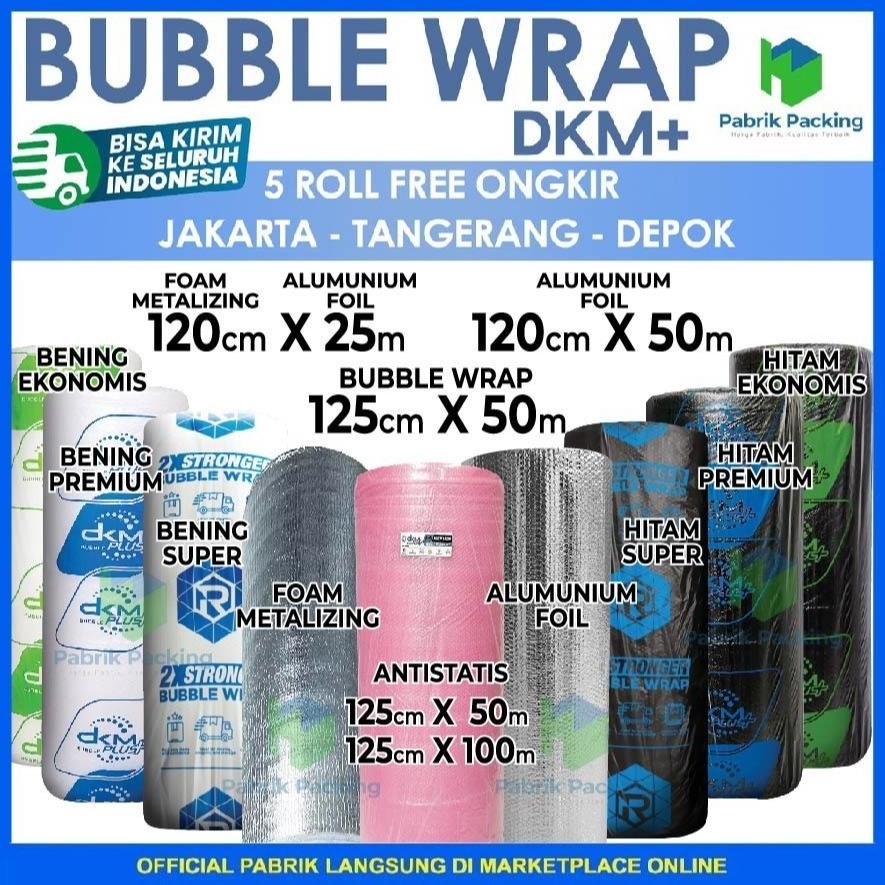 

Produk Baru!! Bubble Wrap Delkomas 125cm x 50m Warna Putih Tebal Premium Murah / Roll