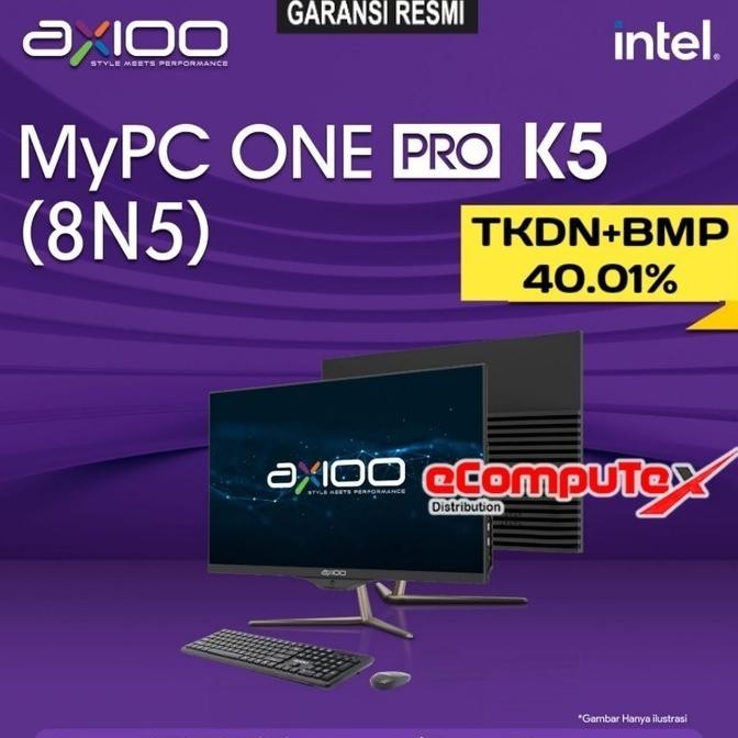 PC AIO AXIOO MYPC ONE PRO K5 (8N5) i5 RAM 8GB 512GB 21.5"HD TKDN RESMI
