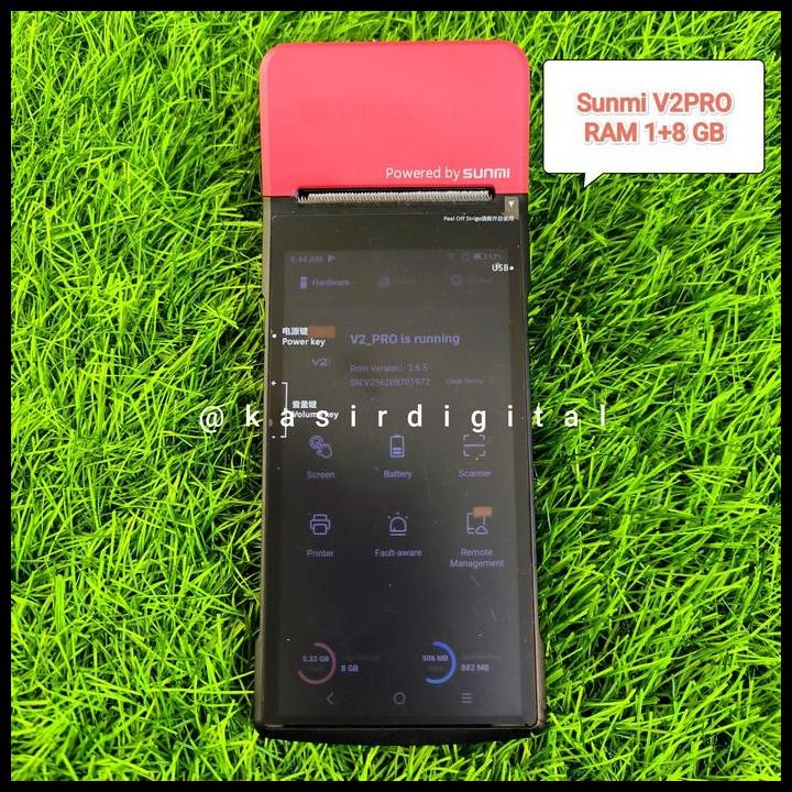 Terlaris Mesin Kasir Sunmi Mpos Android Portable V2 4G 1/8Gb Second Good Quality