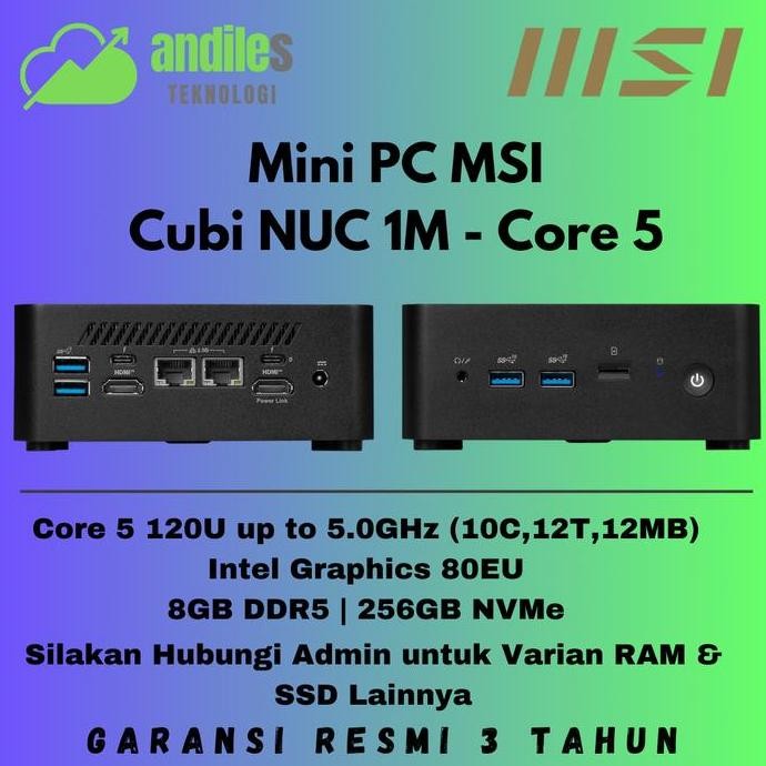 Mini PC MSI i5 - MSI Cubi NUC i5 - MSI Cubi 1M Core 5 120U - Mini PC MSI Cubi NUC 1M Core 5 120U - M