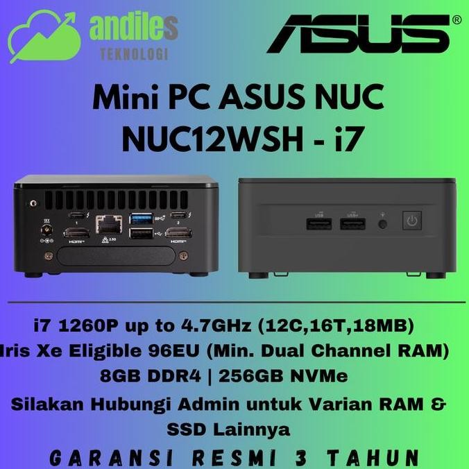 Intel NUC12WSHi7 i7 1260P - Intel NUC i7 1260P - ASUS NUC i7 1260P - Mini PC ASUS NUC i7 1260P - Min