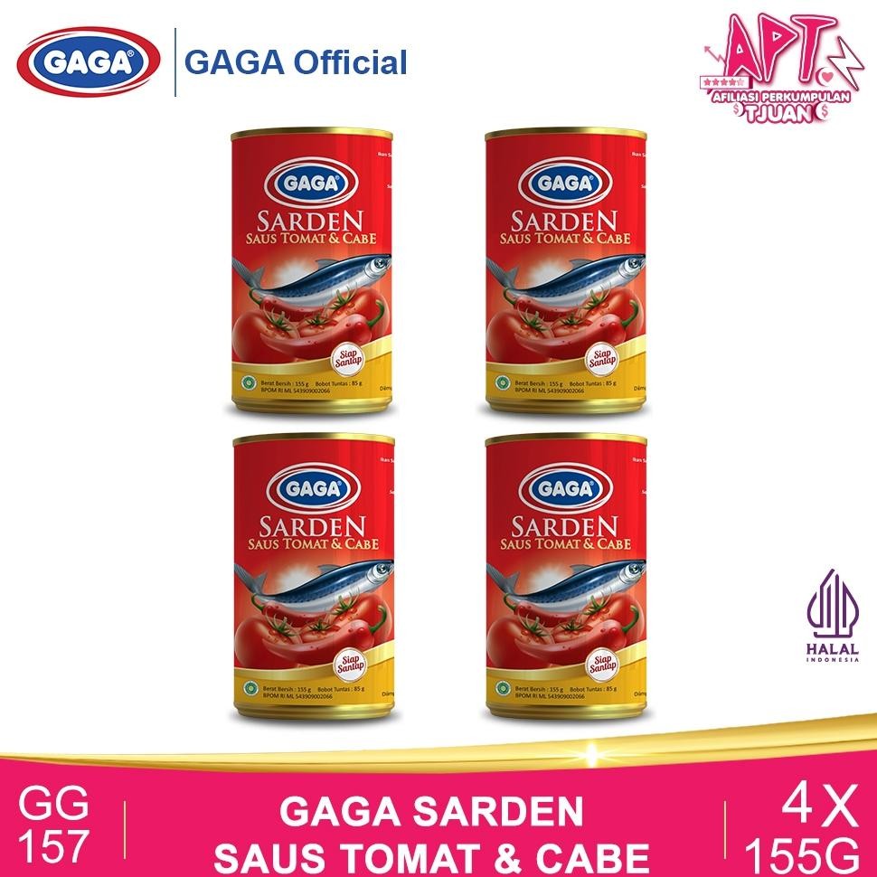 

ready GAGA Sarden Saus Tomat & Cabe 155g 4 PCS (GG157) murah