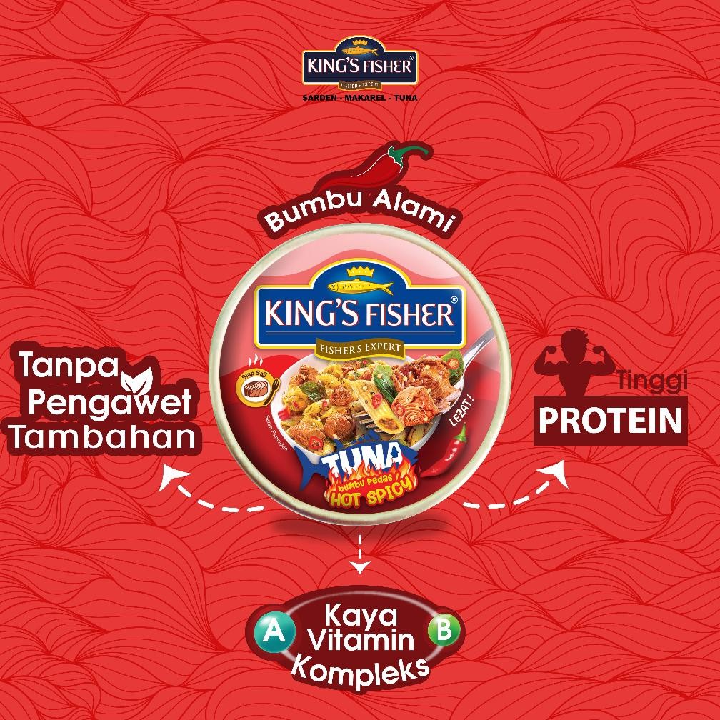 

ready King's Fisher Paket 2 Pcs Tuna Canned Hot Spicy Daging Tuna Makanan Kaleng 170 gr murah