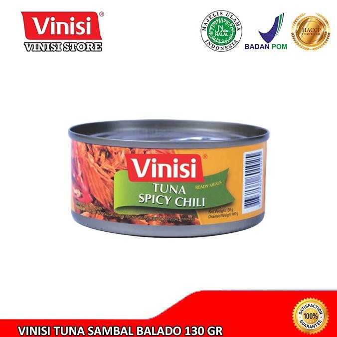 

ready Vinisi Tuna Sambal Balado 130 Gr / Ikan Tuna / Tuna Kaleng murah