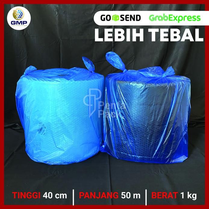

ready stock Bubble Wrap GMP 40 cm X 50 m (Putih/Hitam) LEBIH TEBAL