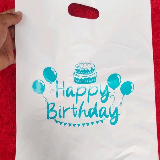 

ready stock Kantong Plastik Ulang Tahun Isi 50pcs Nasi Box, Kantong Plastik Happy Birthday, Kantong Snack Ultah, Plastik Snack