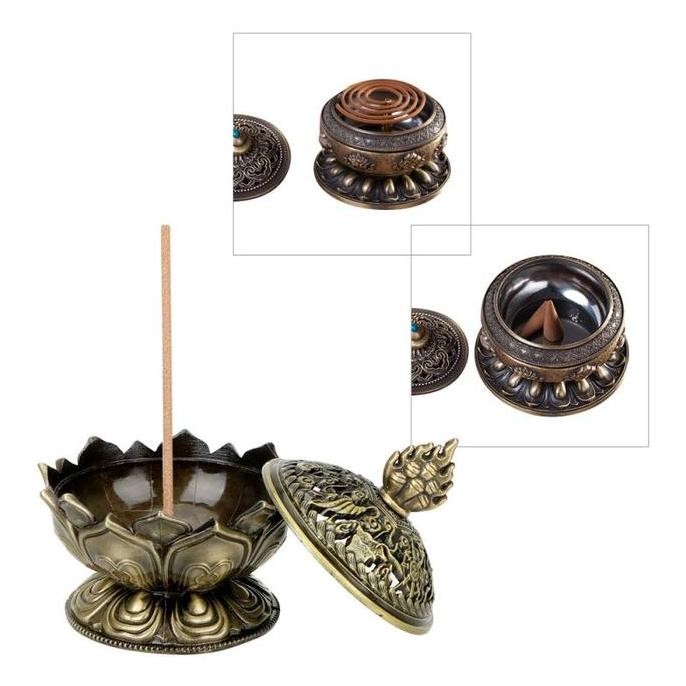 ready Tempat Bakar Dupa Bunga Lotus / Tempat Bakar Dupa Arab / Tempat Bakar Dupa Kerucut / Tempat Ba