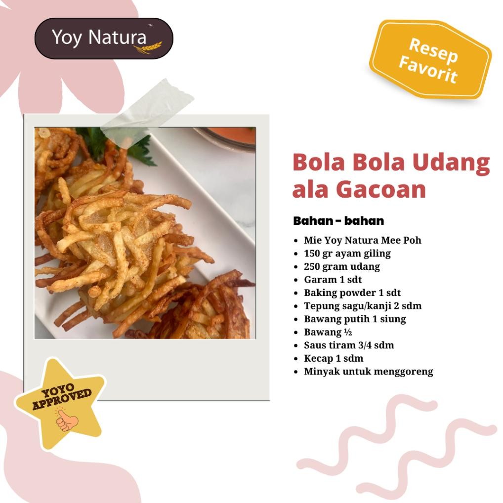 

ready Yoy Natura Mi Basah Mee Poh / Fresh Mee Poh / Mee Pok Singapore 400g [HALAL] murah