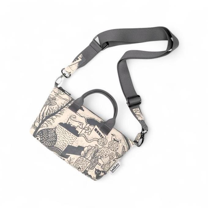 Sale Sackai Small Crossbody - "The Neighborhood" Original Drawings - Gray