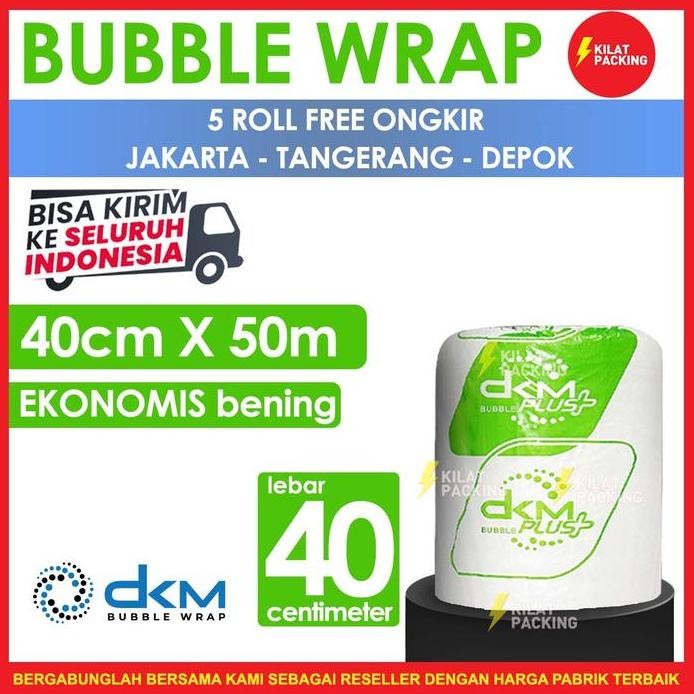 

ready stock BUBBLE WRAP 40CM X 50M BENING EKONOMIS DKM PLUS TERMURAH SATUAN