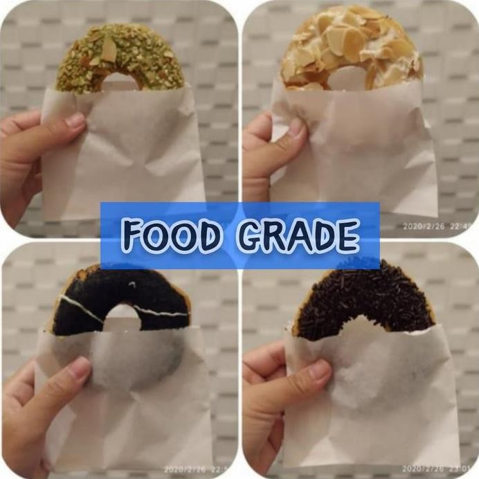 

baru [ 100 Pcs ] Paper Bag Donut, French Fries dan Snacks XS uk 10.5x11 cm.