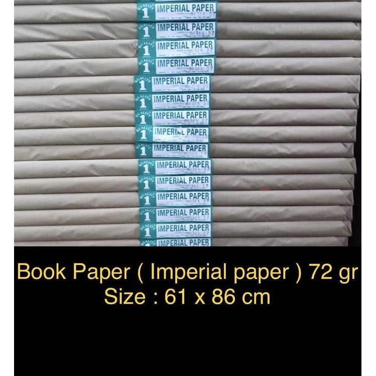 

baru Book paper 72 gr , size 61 x 86 cm