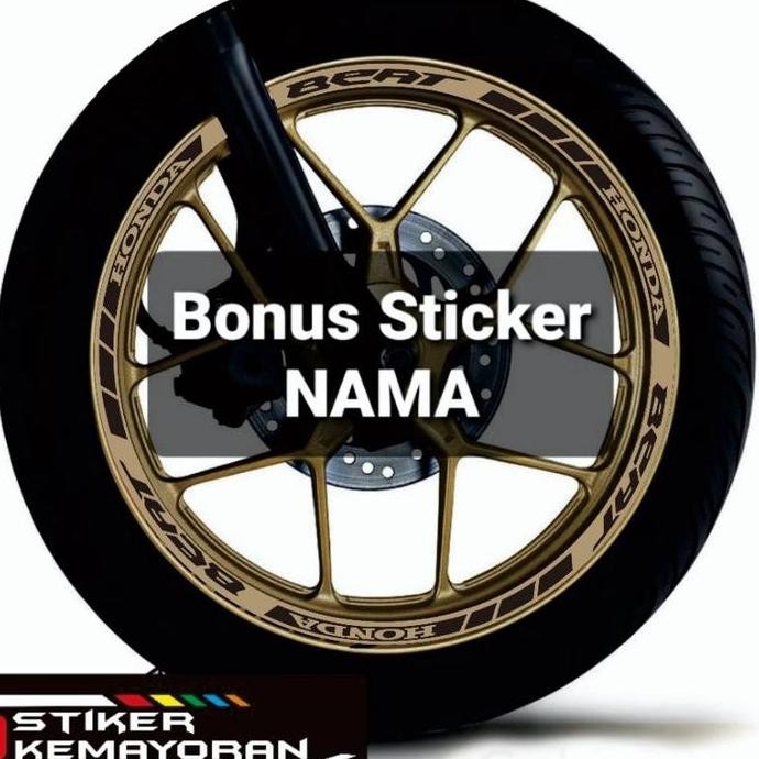 Cutting Stiker List Velg Honda BEAT untuk velg beat gold