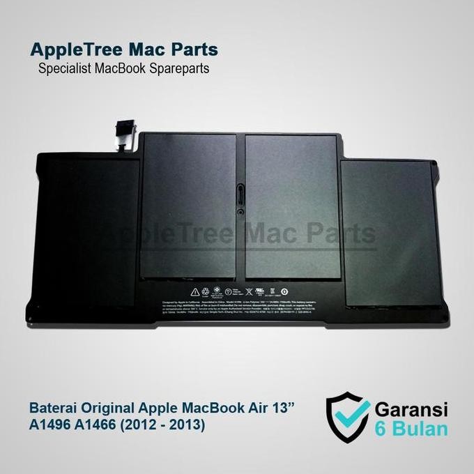 Baterai Original Apple A1496 A1466 Macbook Air 13 (2012 - 2013)