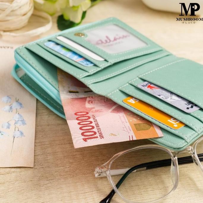 Grosir Milk Teddy Dompet Cewek Lipat Resleting Magnet Minimalis Elegan