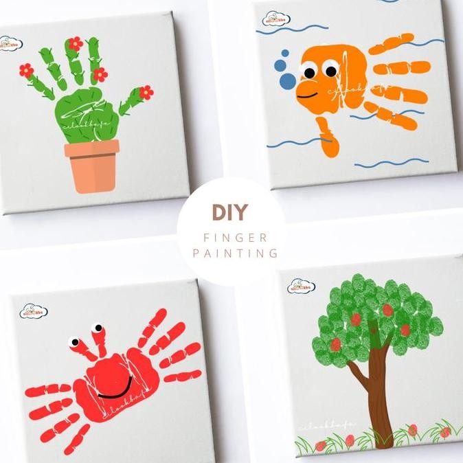 

ready Canvas Painting Kit For Kids - Paket Melukis Kanvas Untuk Anak