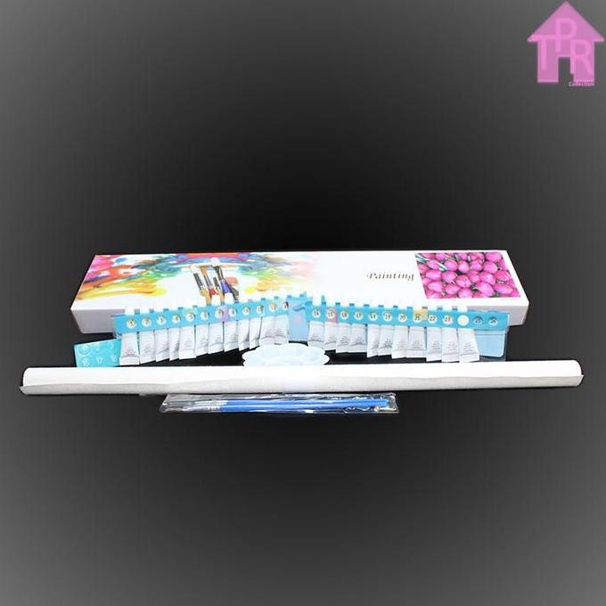 

ready DIY - Set Melukis / paint by number kit - FLOWER 40x50cm. part-4